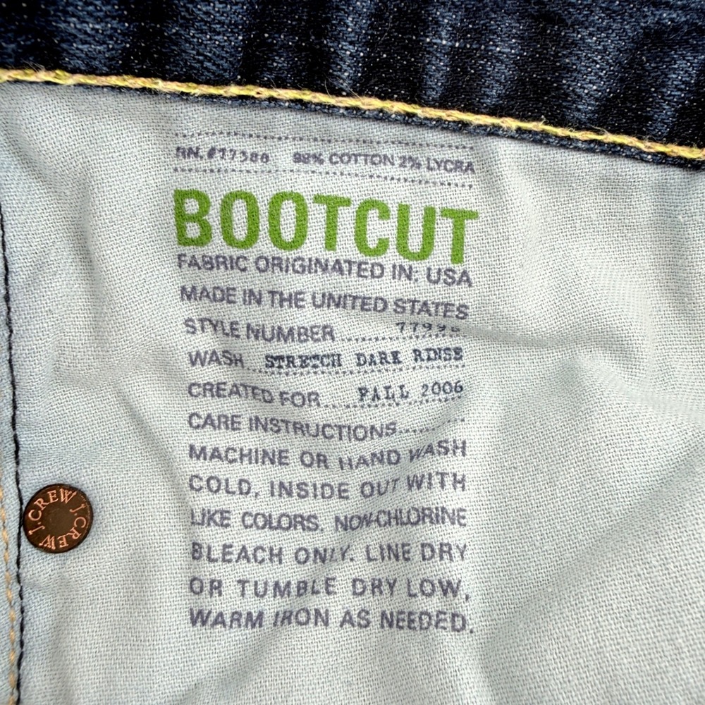 J.Crew Bootcut Jeans Women 30S Blue Excellent Stretch Made in USA - Picture 7 of 12